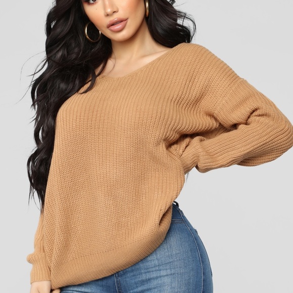 Fashion Nova Sweaters - Falls Favorite Girl Sweater II - Camel